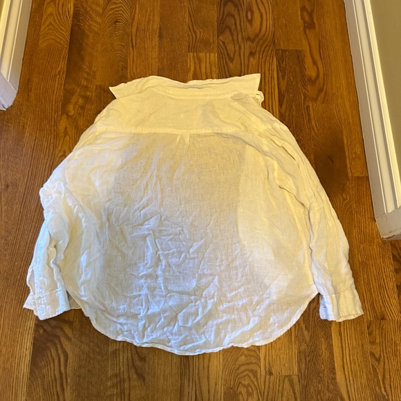White Linen Button Up - Picture 2 of 3